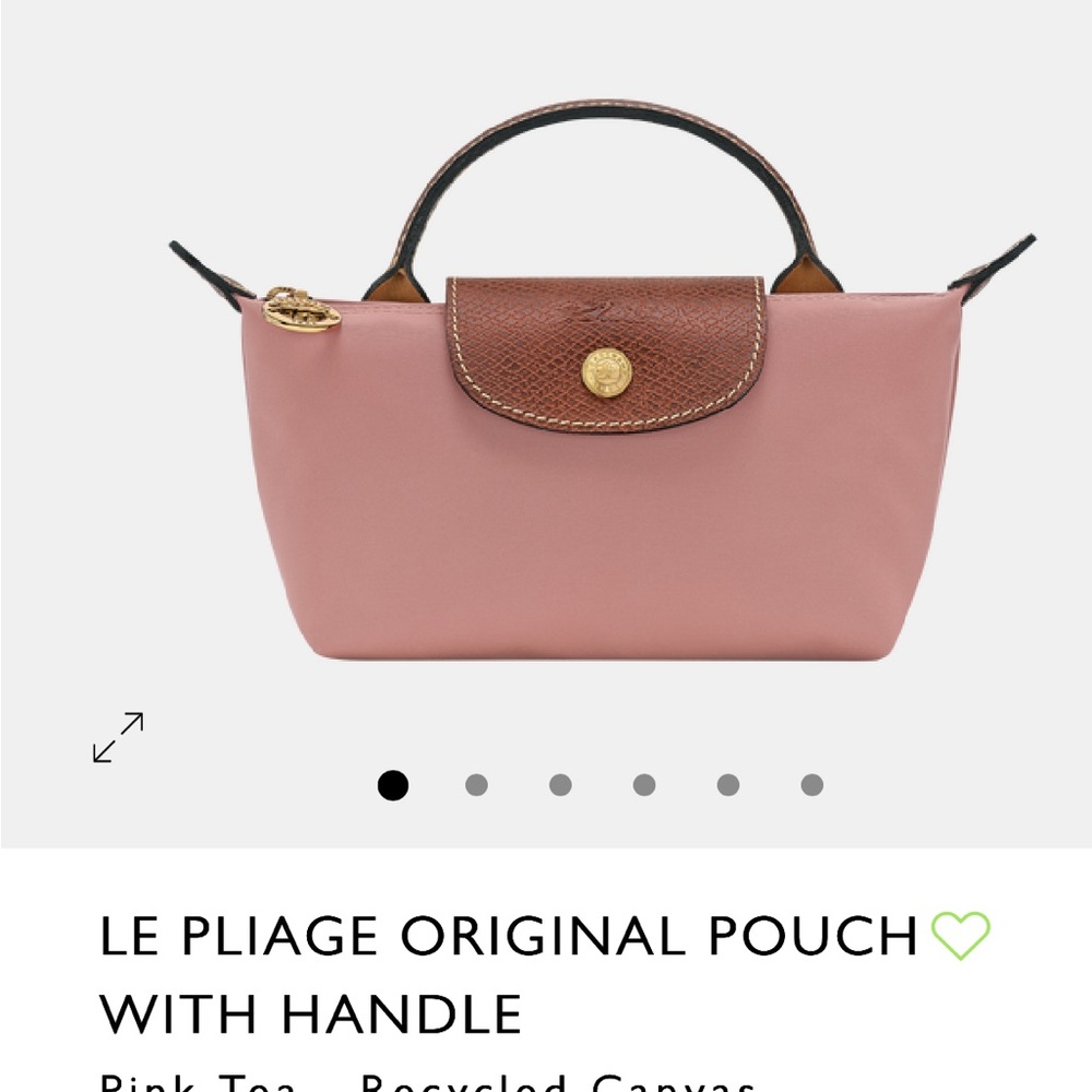 Longchamp Le Pliage original pouch Pink Tea
